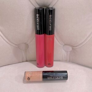 Makeup Forever Plexiglass Lipgloss Bundle, New